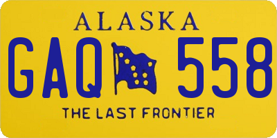 AK license plate GAQ558