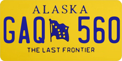 AK license plate GAQ560