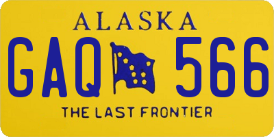 AK license plate GAQ566