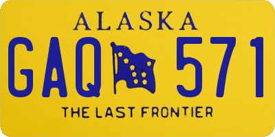 AK license plate GAQ571