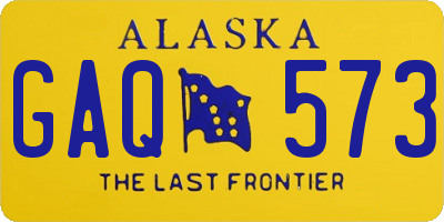 AK license plate GAQ573
