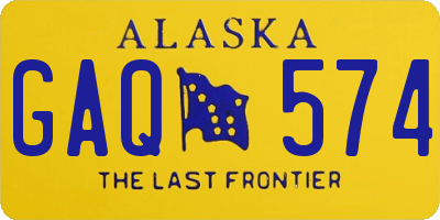 AK license plate GAQ574