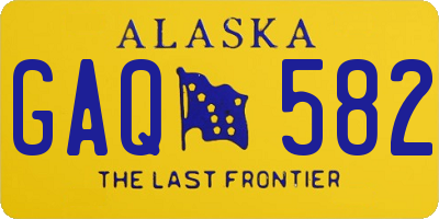 AK license plate GAQ582