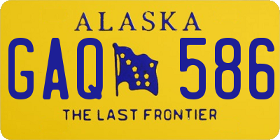 AK license plate GAQ586
