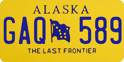 AK license plate GAQ589