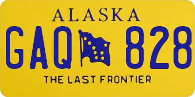 AK license plate GAQ828