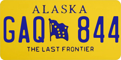 AK license plate GAQ844