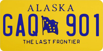 AK license plate GAQ901