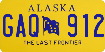 AK license plate GAQ912