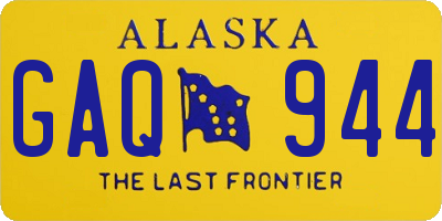 AK license plate GAQ944