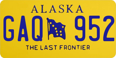 AK license plate GAQ952