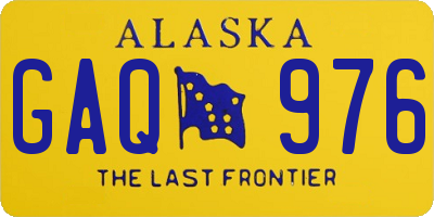 AK license plate GAQ976
