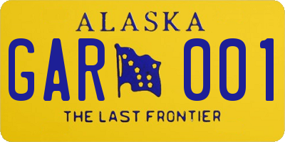 AK license plate GAR001