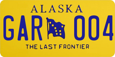 AK license plate GAR004