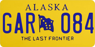 AK license plate GAR084