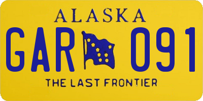 AK license plate GAR091