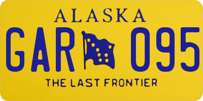 AK license plate GAR095