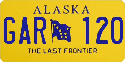 AK license plate GAR120