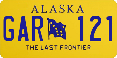 AK license plate GAR121