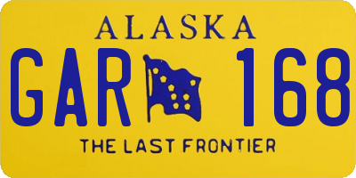 AK license plate GAR168