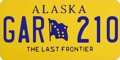 AK license plate GAR210