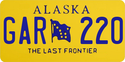AK license plate GAR220