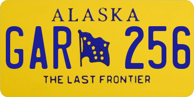 AK license plate GAR256