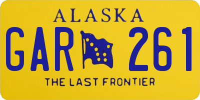 AK license plate GAR261