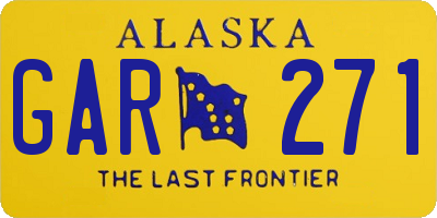 AK license plate GAR271