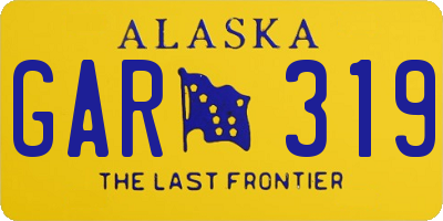 AK license plate GAR319