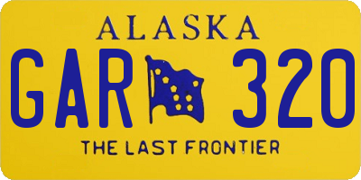 AK license plate GAR320