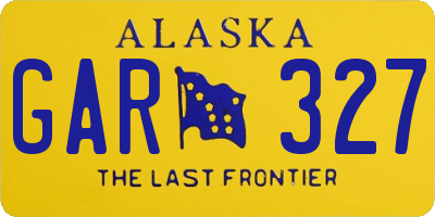 AK license plate GAR327