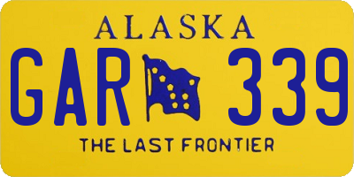 AK license plate GAR339