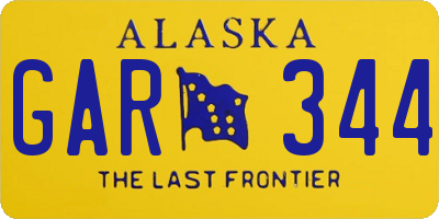 AK license plate GAR344