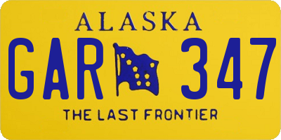 AK license plate GAR347
