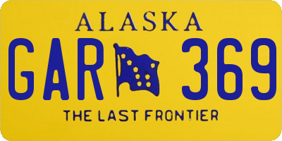 AK license plate GAR369