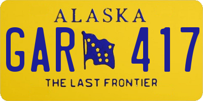 AK license plate GAR417