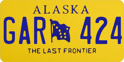AK license plate GAR424
