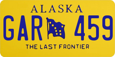 AK license plate GAR459