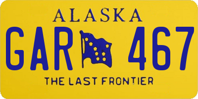 AK license plate GAR467