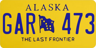 AK license plate GAR473