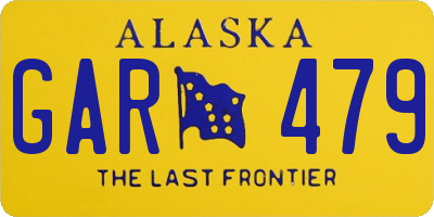 AK license plate GAR479