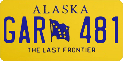 AK license plate GAR481