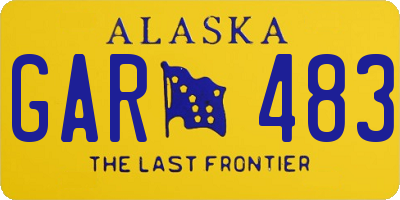 AK license plate GAR483