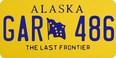 AK license plate GAR486