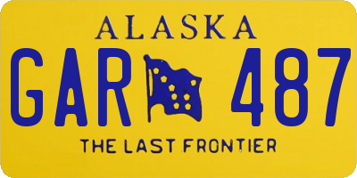 AK license plate GAR487