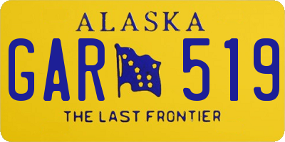 AK license plate GAR519