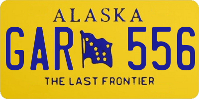 AK license plate GAR556