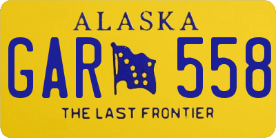 AK license plate GAR558