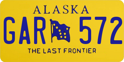 AK license plate GAR572